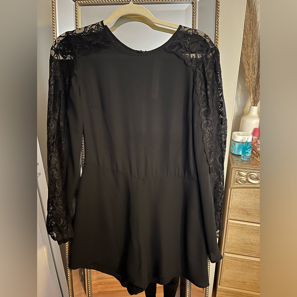 Black lace romper brand new